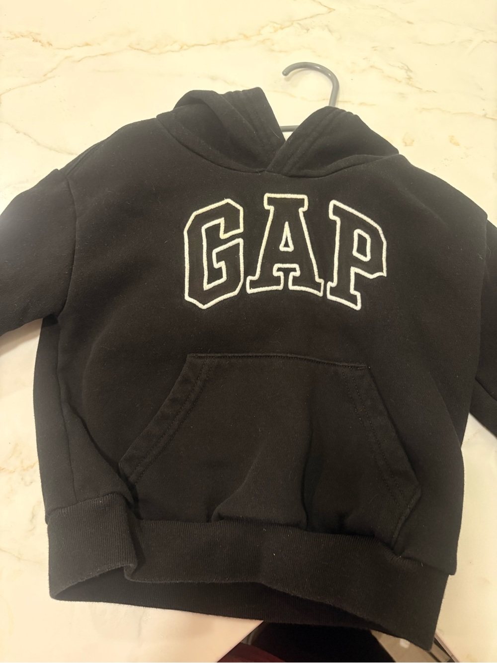 GAP Black Hoodie with White Logo